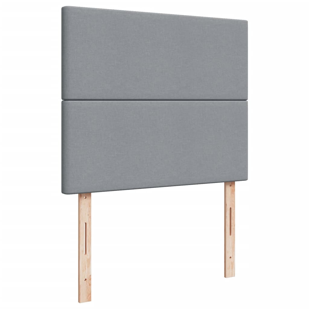 Box Spring Postel S Matrací Světle Šedá 120X190 Cm Textil