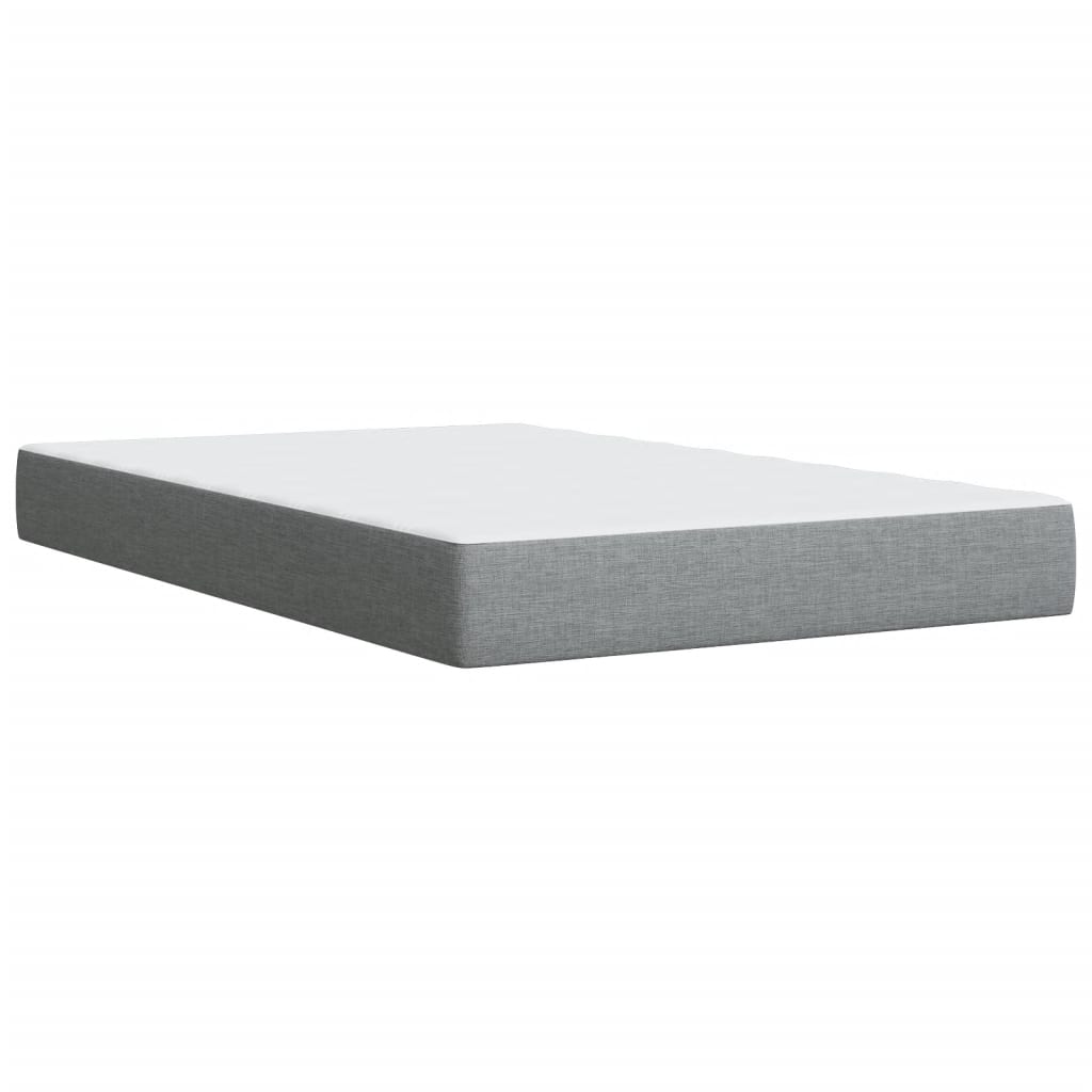Box Spring Postel S Matrací Světle Šedá 120X190 Cm Textil