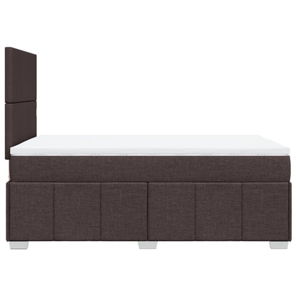 Box Spring Postel S Matrací Tmavě Hnědá 120X190 Cm Textil