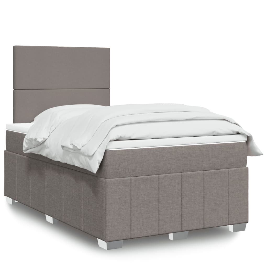 Box Spring Postel S Matrací Textil Taupe
