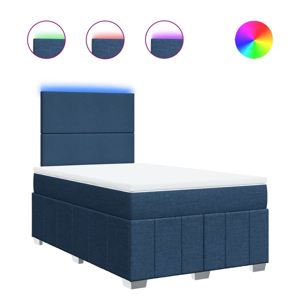 Box Spring Postel S Matrací Černá 120X190 Cm Textil