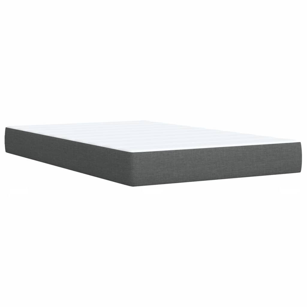 Box Spring Postel S Matrací Tmavě Šedá 120X190 Cm Textil