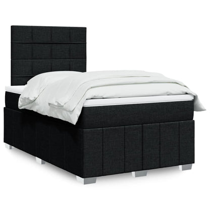 Box Spring Postel S Matrací Černá Textil Černá