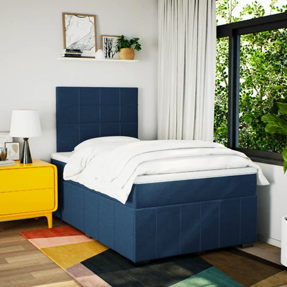 Box Spring Postel S Matrací Černá 120X190 Cm Textil