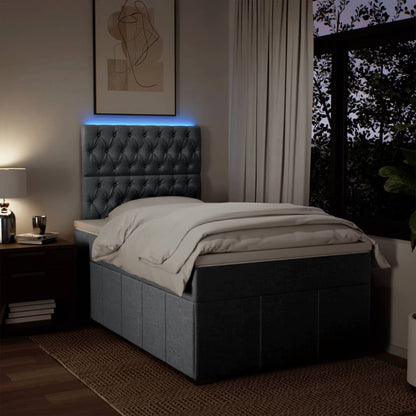 Box Spring Postel S Matrací Světle Šedá 120X190 Cm Textil