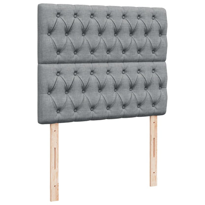 Box Spring Postel S Matrací Světle Šedá 120X190 Cm Textil