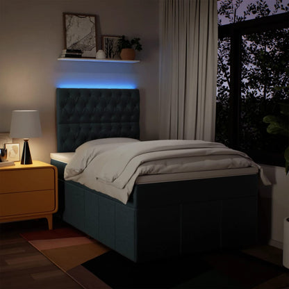 Box Spring Postel S Matrací Černá 120X190 Cm Textil