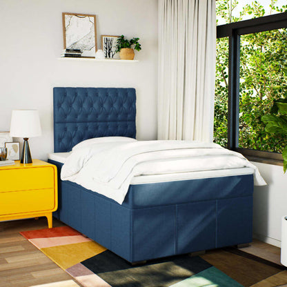 Box Spring Postel S Matrací Černá 120X190 Cm Textil