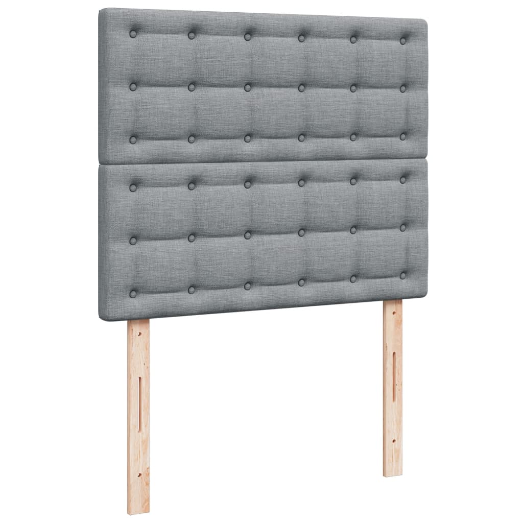 Box Spring Postel S Matrací Světle Šedá 120X190 Cm Textil