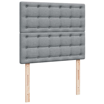 Box Spring Postel S Matrací Světle Šedá 120X190 Cm Textil