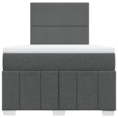 Box Spring Postel S Matrací Tmavě Šedá 120X200 Cm Textil