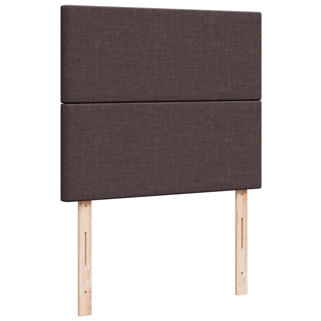Box Spring Postel S Matrací Tmavě Hnědá 120X200 Cm Textil