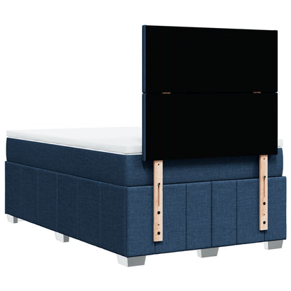 Box Spring Postel S Matrací Modrá 120X200 Cm Textil