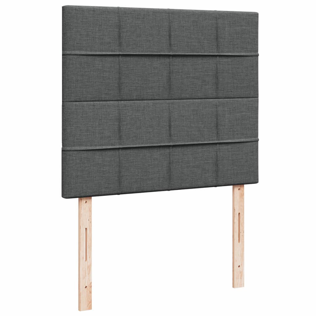 Box Spring Postel S Matrací Tmavě Šedá 120X200 Cm Textil