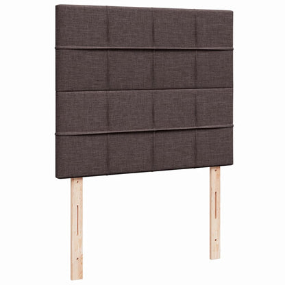 Box Spring Postel S Matrací Tmavě Hnědá 120X200 Cm Textil