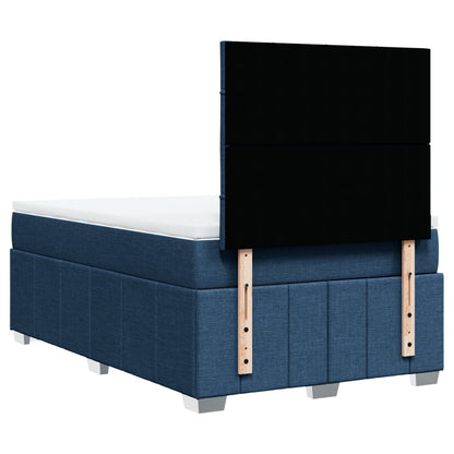 Box Spring Postel S Matrací Modrá 120X200 Cm Textil