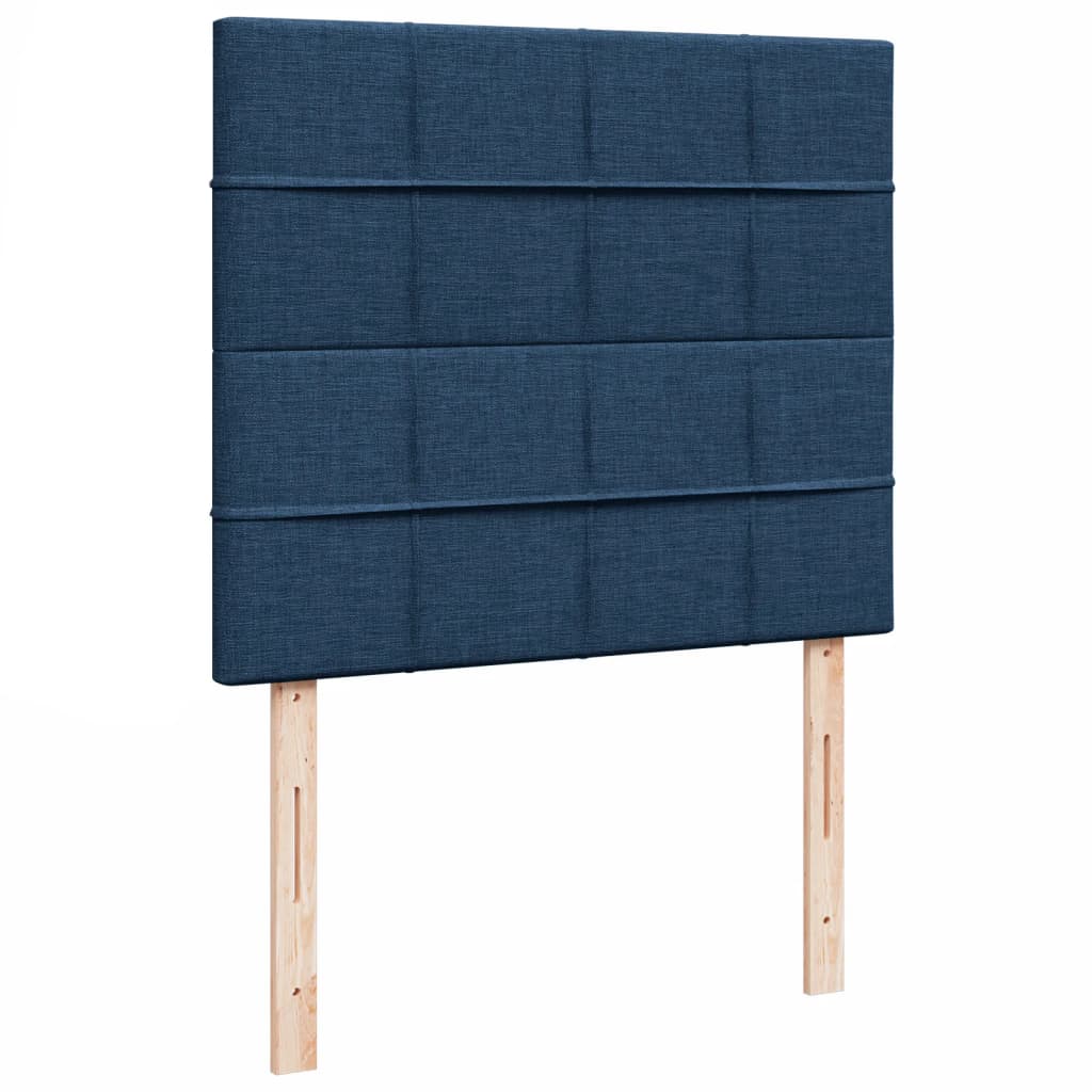 Box Spring Postel S Matrací Modrá 120X200 Cm Textil