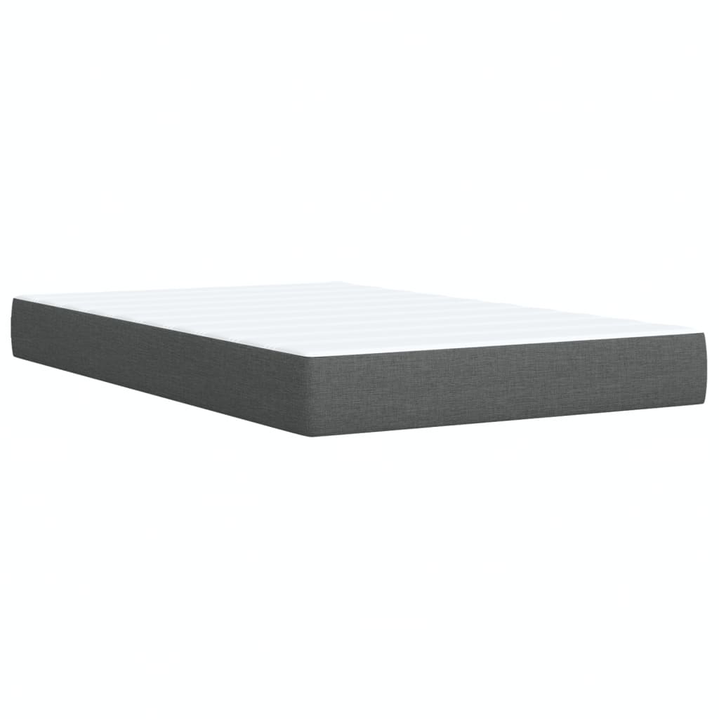 Box Spring Postel S Matrací Tmavě Šedá 120X200 Cm Textil