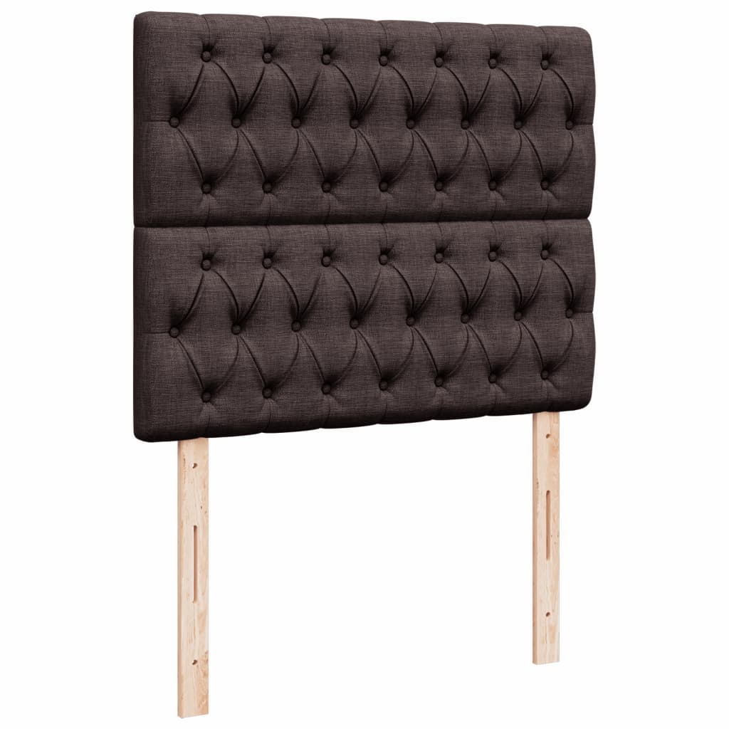 Box Spring Postel S Matrací Tmavě Hnědá 120X200 Cm Textil