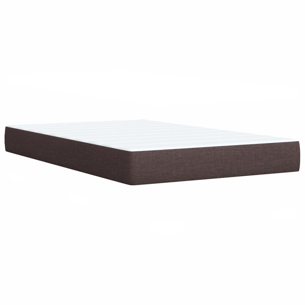 Box Spring Postel S Matrací Tmavě Hnědá 120X200 Cm Textil