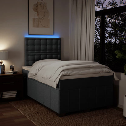 Box Spring Postel S Matrací Tmavě Šedá 120X200 Cm Textil