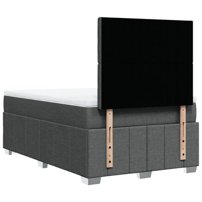 Box Spring Postel S Matrací Tmavě Šedá 120X200 Cm Textil