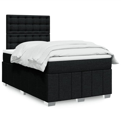 Box Spring Postel S Matrací Černá Textil Černá