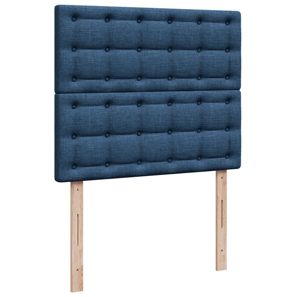 Box Spring Postel S Matrací Modrá 120X200 Cm Textil