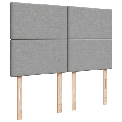 Box Spring Postel S Matrací Světle Šedá 140 X 190 Cm Textil