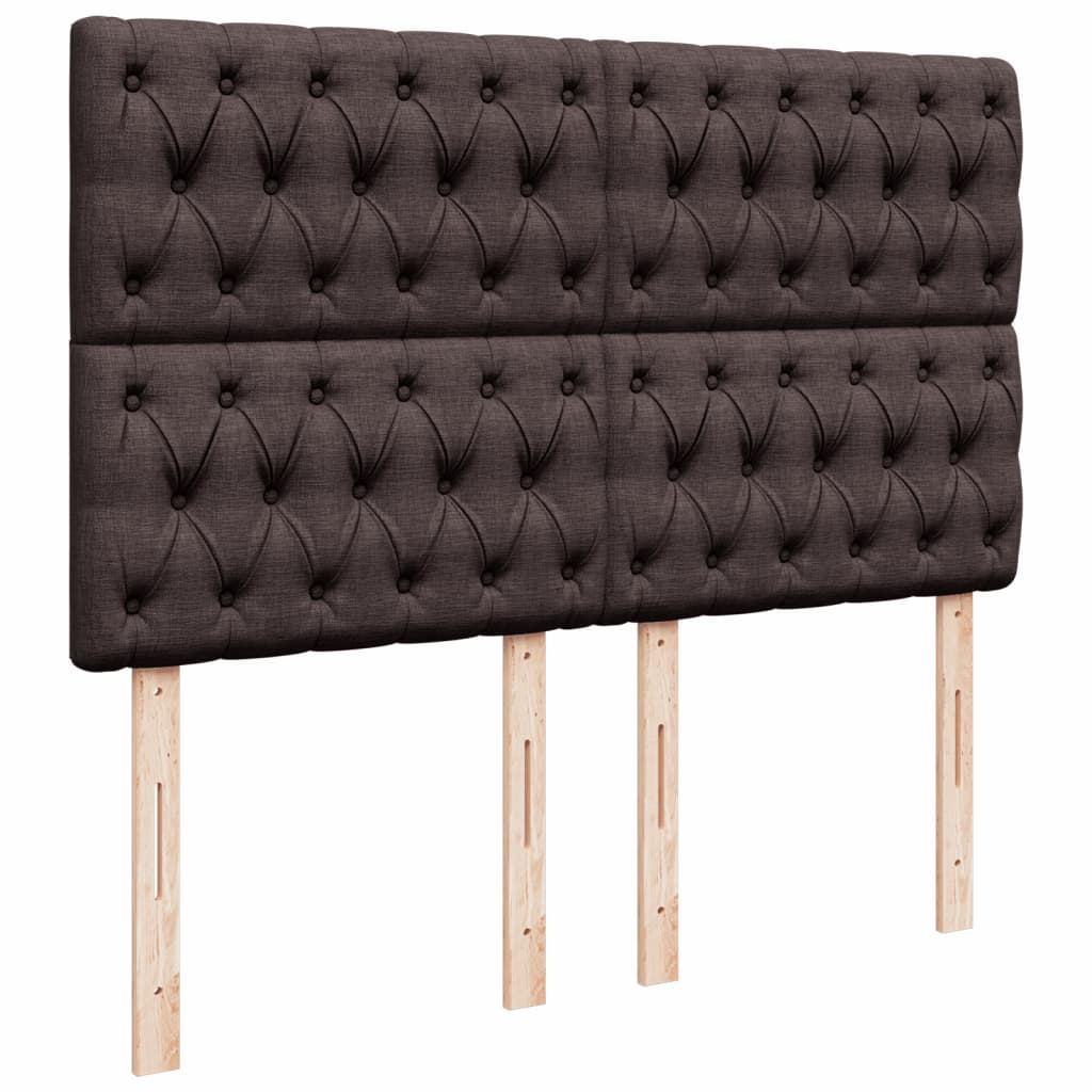 Box Spring Postel S Matrací Tmavě Hnědá 140X190 Cm Textil