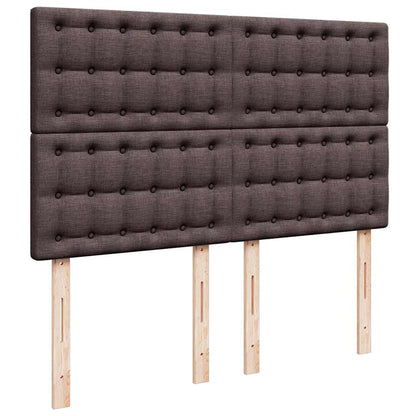 Box Spring Postel S Matrací Tmavě Hnědá 140X190 Cm Textil