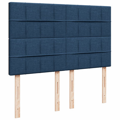 Box Spring Postel S Matrací Modrá 140X200 Cm Textil