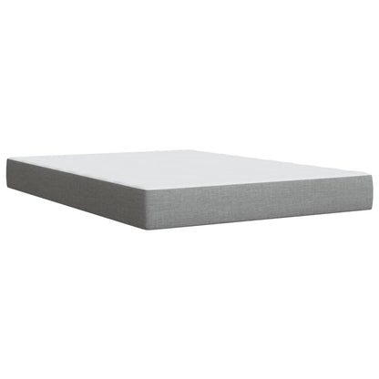 Box Spring Postel S Matrací Světle Šedá 140 X 200 Cm Textil