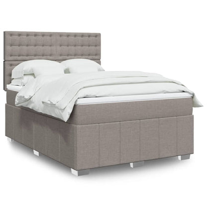Box Spring Postel S Matrací Textil Taupe