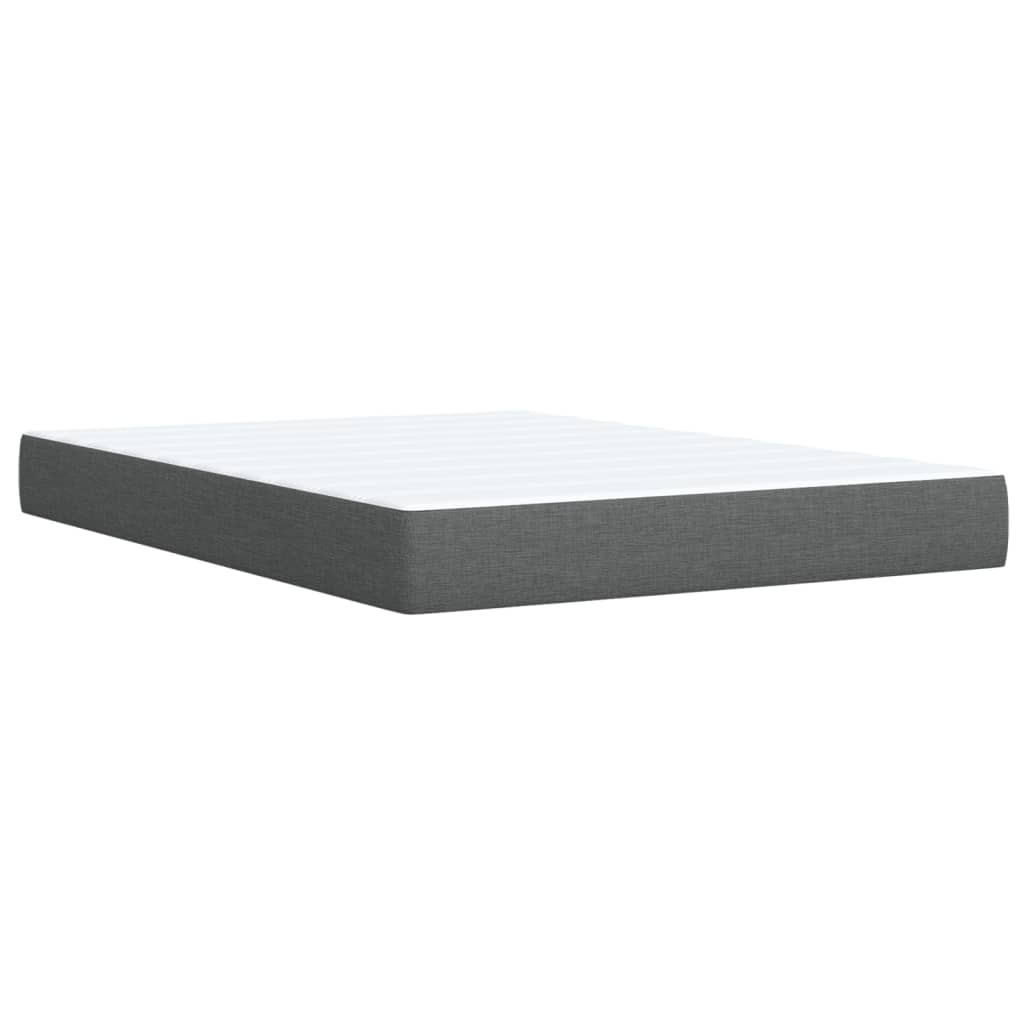 Box Spring Postel S Matrací Tmavě Šedá 160X200 Cm Textil