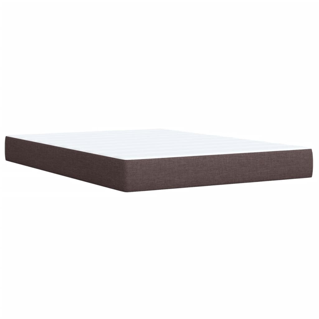 Box Spring Postel S Matrací Tmavě Hnědá 160X200 Cm Textil