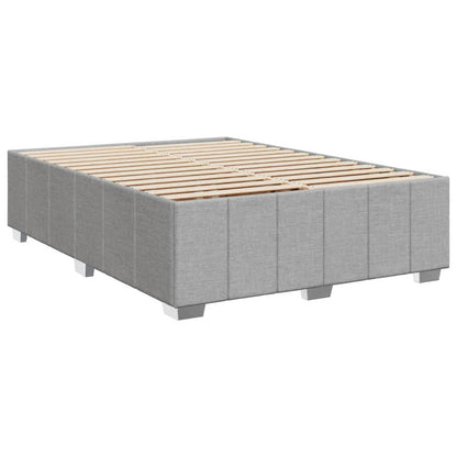 Box Spring Postel S Matrací Světle Šedá 160 X 200 Cm Textil