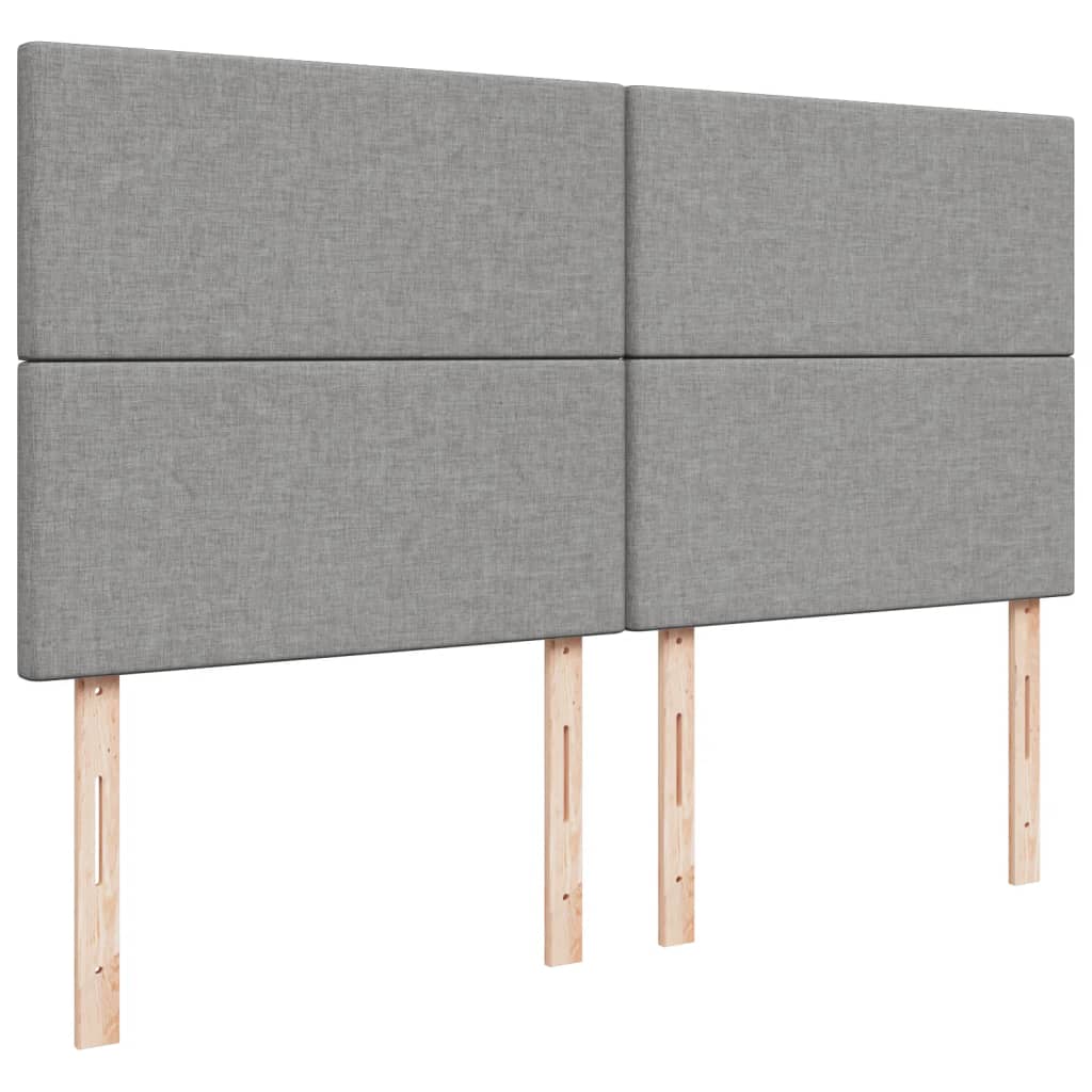 Box Spring Postel S Matrací Světle Šedá 180 X 200 Cm Textil