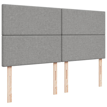 Box Spring Postel S Matrací Světle Šedá 180 X 200 Cm Textil