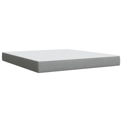Box Spring Postel S Matrací Světle Šedá 180 X 200 Cm Textil