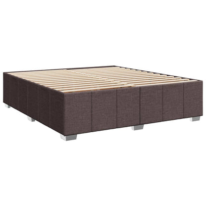 Box Spring Postel S Matrací Tmavě Hnědá 180X200 Cm Textil