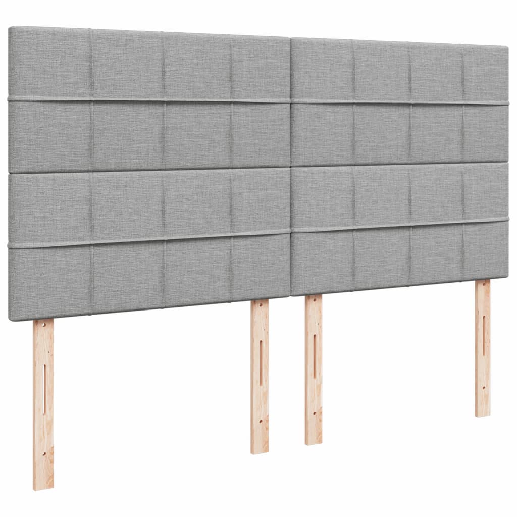 Box Spring Postel S Matrací Světle Šedá 180 X 200 Cm Textil