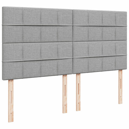Box Spring Postel S Matrací Světle Šedá 180 X 200 Cm Textil