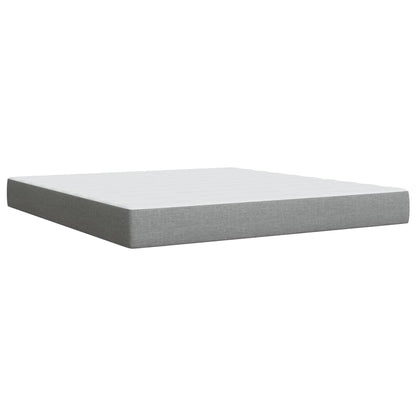 Box Spring Postel S Matrací Světle Šedá 180 X 200 Cm Textil