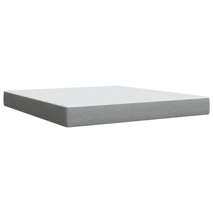 Box Spring Postel S Matrací Světle Šedá 180 X 200 Cm Textil