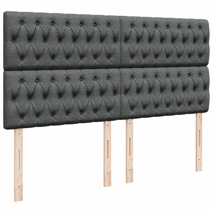 Box Spring Postel S Matrací Tmavě Šedá 180X200 Cm Textil
