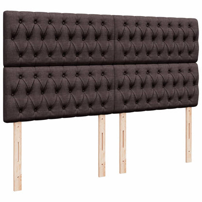 Box Spring Postel S Matrací Tmavě Hnědá 180X200 Cm Textil