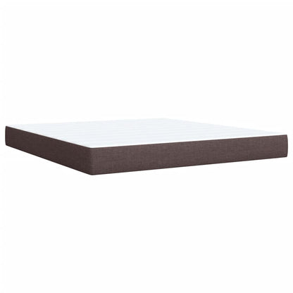 Box Spring Postel S Matrací Tmavě Hnědá 180X200 Cm Textil