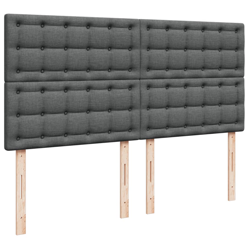 Box Spring Postel S Matrací Tmavě Šedá 180X200 Cm Textil
