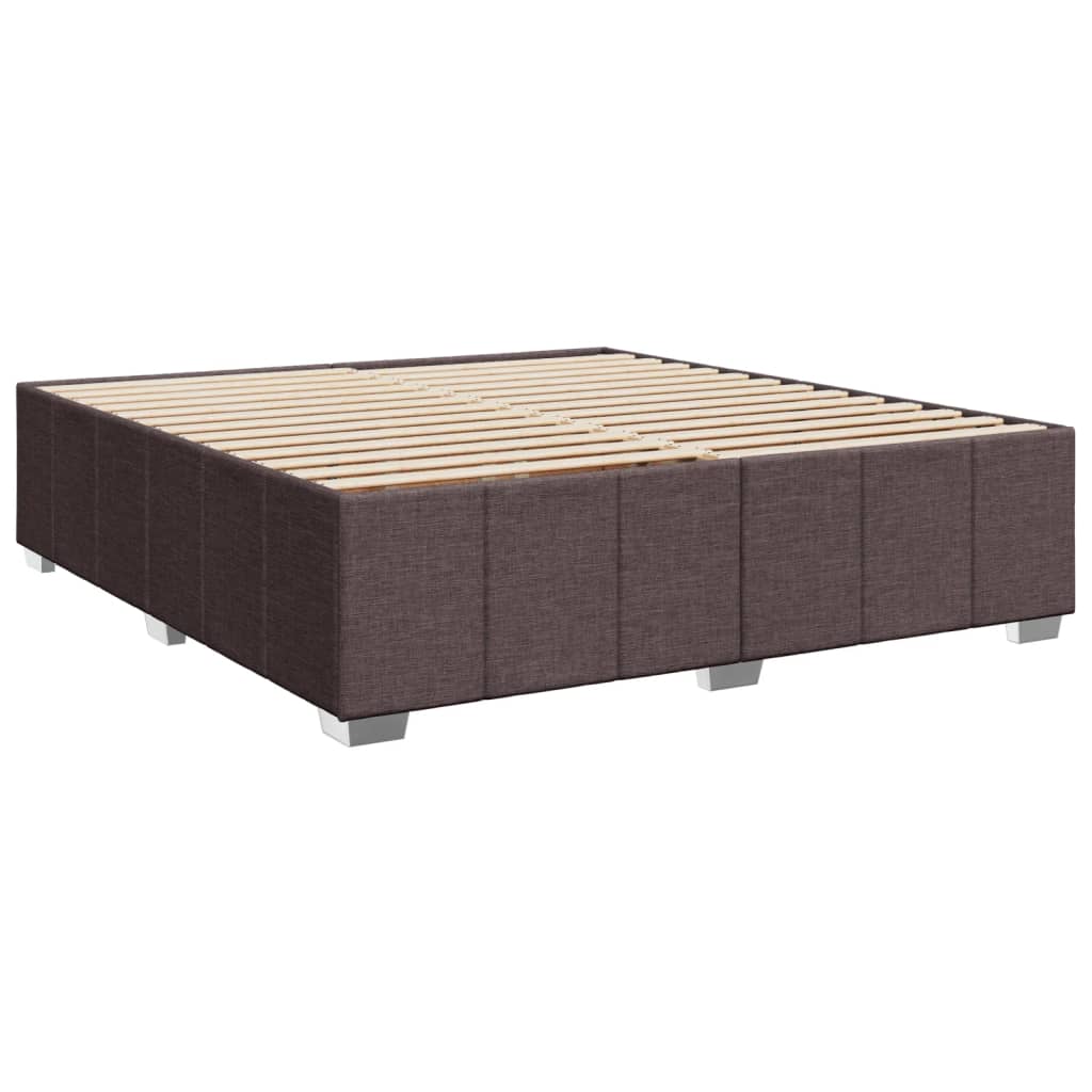 Box Spring Postel S Matrací Tmavě Hnědá 180X200 Cm Textil